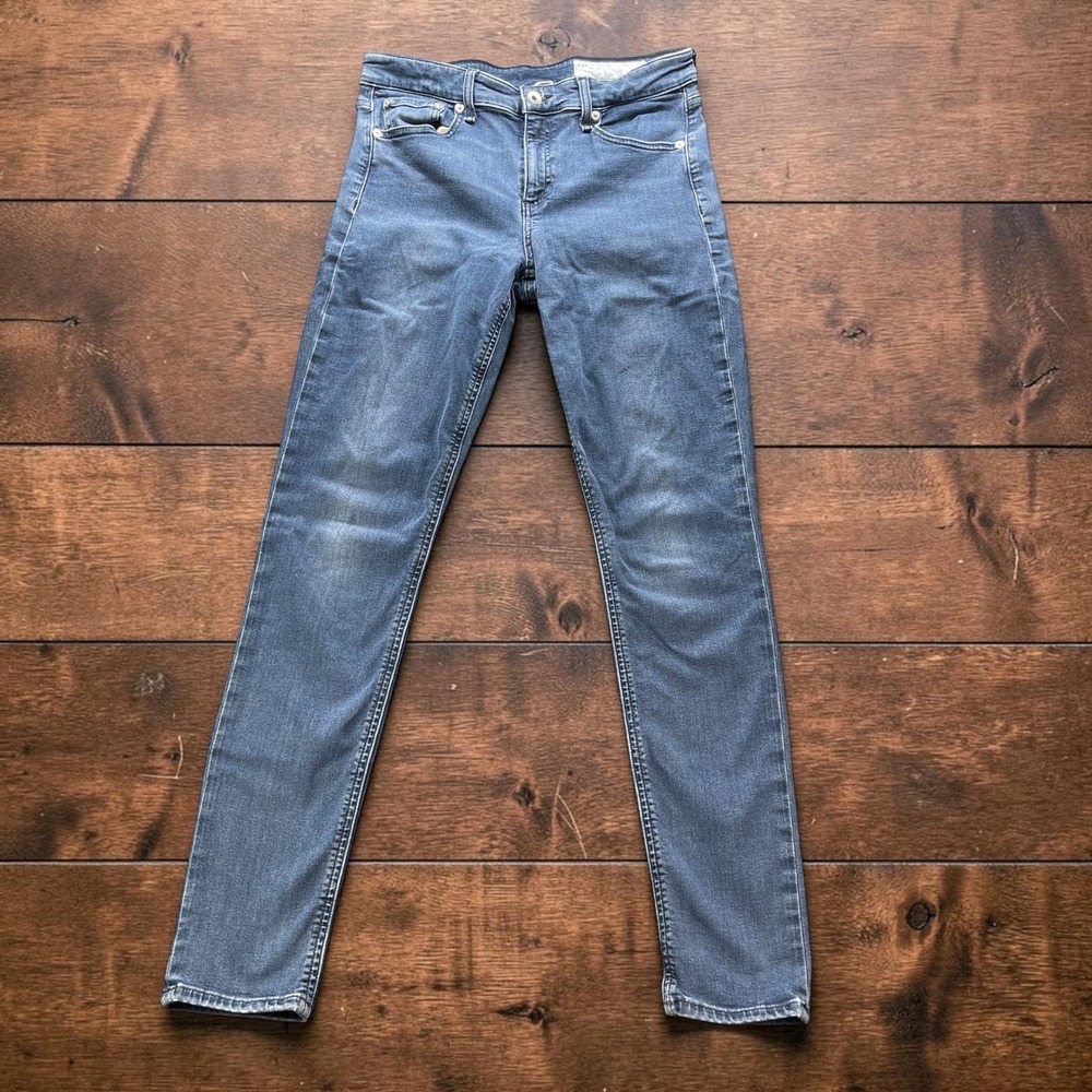 Rag & Bone Cate Mid-Rise Skinny Jeans Tiger Lily Blue WDD20F2650I7TL Size 29